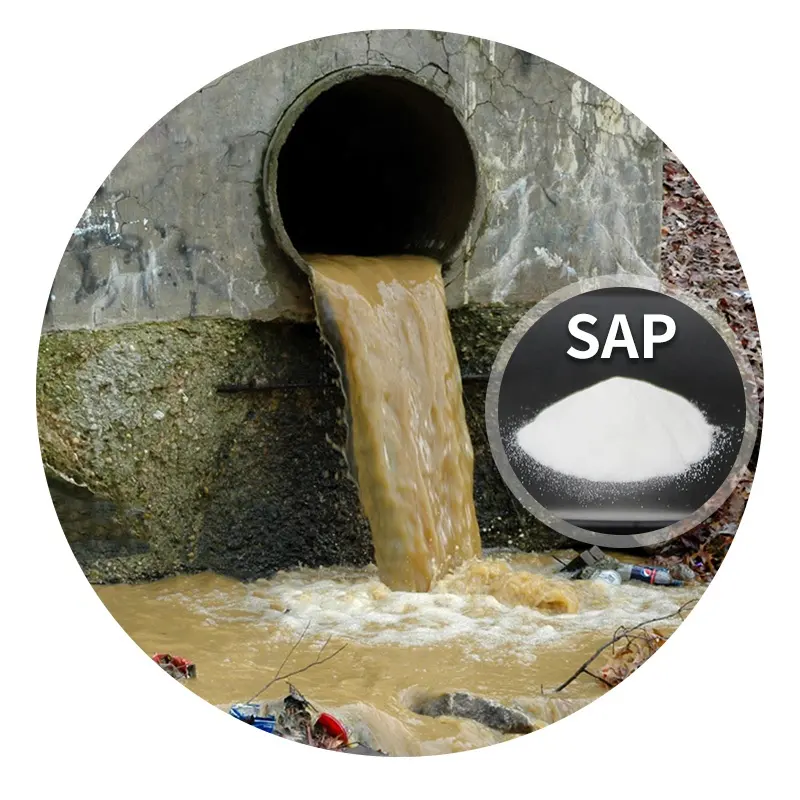 Sodio poliacrilato rifiuti urbani perforazione acqua solidificazione prodotti chimici SAP di grado industriale per Solidificaiton liquido