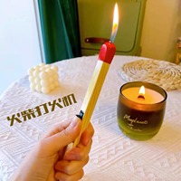 2025 créatif Match forme bougie lumineuse BBQ cuisine cuisinière allumeur Cigarette métal torche briquets Jet flamme