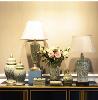 Meilleure marque de style antique en céramique vert fleur motif décoratif chinois boîte en porcelaine