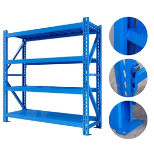 Étagères métalliques robustes sur mesure à plusieurs niveaux, capacité de 600 kg/étagère, pour garage, entrepôt, unité de stockage, <span class=keywords><strong>rayonnage</strong></span> empilable, couleur noire - Product Image 3