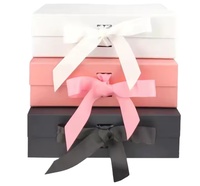 Kartonverpackung Luxus Benutzerdefiniertes Logo Fabrikverpackung Starre Karton Faltbare Matte Rosa Magnetische Geschenkbox