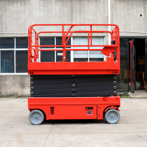 Plataforma de trabajo aéreo de ruedas de <span class=keywords><strong>12M</strong></span> de ancho, elevador de tijera autopropulsado móvil eléctrico barato al por mayor - Product Image 4