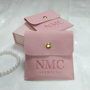 USM High Quality Colorful Gift Jewellery Pouch Bag With Jewelry And Insert Microfiber Custom Envelope Suede Jewelry Pouch
