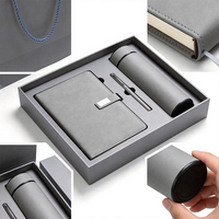 Ensemble de carnets professionnels en gros, en cuir PU gris, avec mug isotherme, édition de luxe, pour l'école, de fabrication fiable