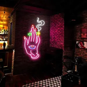 Decoração de casa personalizada brilha sinal do clube da barra led neon sinal