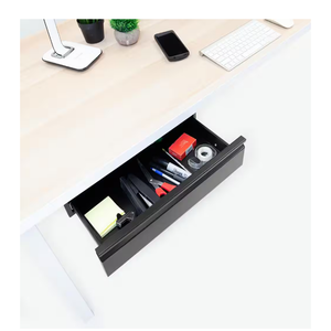 JH-Mech <span class=keywords><strong>Kit</strong></span> de tiroirs coulissants personnalisés de haute qualité en acier allié enduit de poudre noire de 11lb sous le <span class=keywords><strong>tiroir</strong></span> de bureau avec étagère - Product Image 6