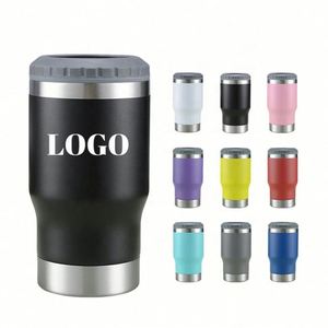 Portavasos Personalizado al por Mayor con Logotipo, 4 en 1, para Bebidas de 14 oz, Enfriador de Viaje para Auto, Funda para Latas con Abrebotellas en la Parte Inferior, Libre de BPA - Product Image 1