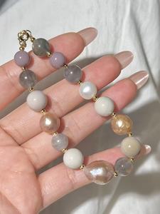 UM Jewelry Ball-Shaped Trendy <b>Copper</b> Beaded <b>Bracelet</b> for Unisex Daily Wear and Gift - Product Image 1