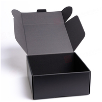 Boîtes personnalisées de luxe en carton ondulé rigide, pliables, magnétiques, noir mat, matériaux recyclés, pour chaussures et chaussettes, grand emballage