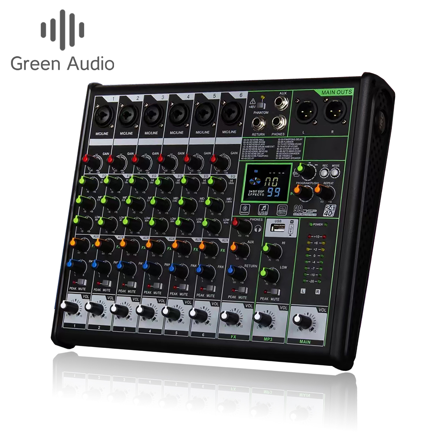 GAX-RX6 2024 - American Audio DJ Mixer - 6-Channel USB Sound Card