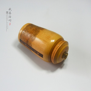 Bamboo Tea Caddy With Metal Pull Ring Bamboo Lid Sealed Storage Jar For Tea Packaging Chongqing Craftsmanship - Product Image 4