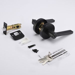 Khóa Đòn Bẩy Cửa Ra Vào Có Chìa Khóa Tay Nắm Cửa Bên Trong, Bộ Khóa Đòn Bẩy Tay Nắm Cửa Trước Hiện Đại Hình Tròn - Product Image 4