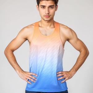 OEM Custom Organic 100% Polyester <b>Vest</b> Singlet Bodybuilding Fitness Sports Muscle <b>Stringer</b> Running Ribbed For Men - Product Image 1