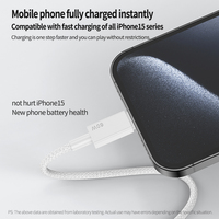 Pour Iphone 16 Pro Max Vente en gros Haute qualité 60W Usb C vers Type C Câble de charge de données Type C Câble de chargeur rapide