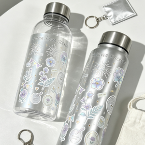 สติกเกอร์ปาร์ตี้ลายดอกไม้ปั๊มร้อนสีเงินแบบขายส่ง ตัดแบบเต็มแผ่น ติดด้วยตัวเอง แผ่นสติกเกอร์ฟอยล์สีเงิน สำหรับงานประดิษฐ์สมุดภาพ - Product Image 5