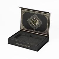 Boîte magnétique d'emballage de luxe pour téléphone portable Boîtes en papier personnalisées en relief ou imprimées en or avec conception libre et personnalisée avec insert en mousse