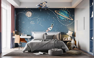 소년 십대 단단한 나무 가죽 침대 만화 곰 1.5m 소년 방 침대 그물 빨간 싱글 아이 침대 - Product Image 4