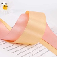 Ruban satiné Aierflorist à une face, 4 cm - 1 1/2 po * 100 yards, pour la décoration de fleurs, de gâteaux de mariage, de chaises, d'emballages cadeaux