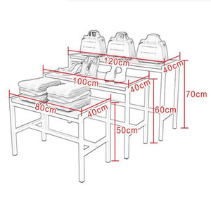 Présentoir de vente au <span class=keywords><strong>d</strong></span>étail moderne personnalisé pour vêtements pour femmes, vêtements, sacs à main à talons hauts, écharpes-Showroom Store <span class=keywords><strong>Table</strong></span> Desk Showcase - Product Image 2