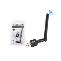 Adaptador WiFi USB 2.0 Inalámbrico de 150mbps, Tarjeta de Red Inalámbrica 802.11N, Receptor WiFi con Antena