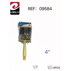 MNJ Paint Brush 4 Inch Plastic Handle Heavy Duty Painting Tool - Product Image 3