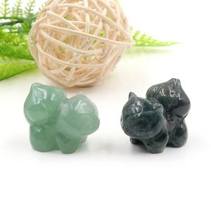 Natural Crystal Carving <strong>Pokemoned</strong> Bulbasaur Carved Crystal Carving Bulbasaur Stone Crafts for Home Decoration Gift - Product Image 3