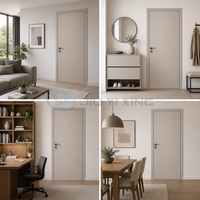 Porte intérieure moderne élégante en WPC, minimaliste, imperméable, finition sans peinture, chambre à coucher, salon, villa, hall, haute qualité