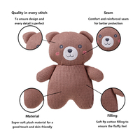 Ours en peluche au crochet pour cadeau de bébé mignon en gros 100% jouets tricotés à la main Ours en peluche au crochet jouets en peluche