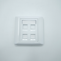 Placa de pared modular Keystone RJ45 de red simple/doble, placa frontal AMP de doble puerto 760245389, panel de red