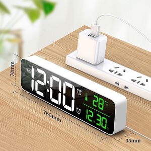 Hot-Selling Square <b>Large</b> LED Music Wall <b>Clock</b> Electronic Quartz Alarm <b>Clock</b> Temperature Display ABS Material Modern Design - Product Image 5