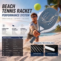 Fabricant de raquettes de beach tennis personnalisées, raquette de beach tennis premium en carbone 3K, absorption des chocs, légère