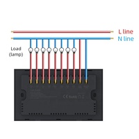 Nouvel interrupteur intelligent WiFi 8 voies pour éclairage, norme indienne, maison intelligente Tuya, écran tactile en verre, interrupteur mural à induction pour lampe