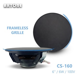 Black Rimless Ceiling Speaker Music <strong>System</strong> Full Set for Restaurant <strong>Public</strong> <strong>Address</strong> CS-160 - Product Image 4