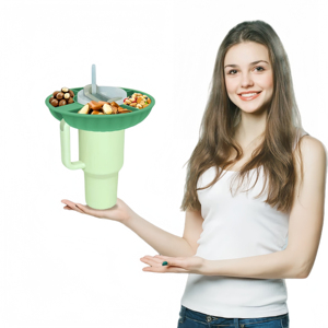 Vaso de Silicona de 40 oz con Tapa Antipolvo, Bandeja para Refrigerios y Frutas, Vaso Dominador de Hielo, <span class=keywords><strong>Accesorios</strong></span> de Bar - Product Image 5