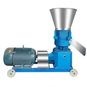 Flat Die Wood Pellet Mill Machine with Motor Alloy Steel Construction High Capacity Animal Feed Processing Equipment - Product Image 1