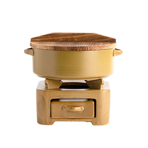 Couvercle en bois carré de haute qualité casserole en céramique 24cm de diamètre Design moderne durable ménage Restaurant utiliser gaz à main - Product Image 5