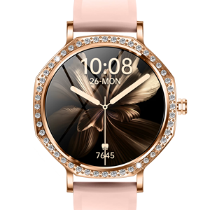 초박형 여성 스마트 워치 심박수 녹음 피트니스 운동 모드 GPS 추적 지원 Ai 음성 혈액 산소 모니터링 - Product Image 1