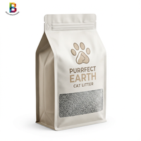 Sacs à fond plat avec soufflet personnalisés Doypack 1 kg 1,5 kg 2,5 kg 5 lb 10 lb 15 lb pour l'emballage des aliments pour animaux de compagnie