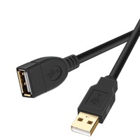 Câble d'extension USB 2.0 mâle vers femelle haute vitesse pour téléphone portable et chargeur de voiture