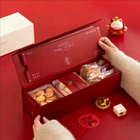 Boîte Cadeau Magnétique Type Livre Vide pour Bonbons Promotionnels de Festival avec Ruban, Poignée, pour Cannettes et Gâteaux