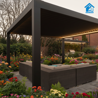 Pergola Bioclimatique Autoportante Motorisée en Aluminium Sweet Home avec Lames Orientables et Éclairage LED – Écologique, Durable et Étanche