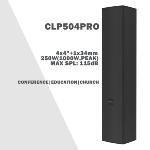 CLP504PRO Hinar, système de sonorisation <span class=keywords><strong>pas</strong></span> <span class=keywords><strong>cher</strong></span> de 250W, haut-parleur <span class=keywords><strong>colonne</strong></span> étanche pour intérieur, en vente - Product Image 1