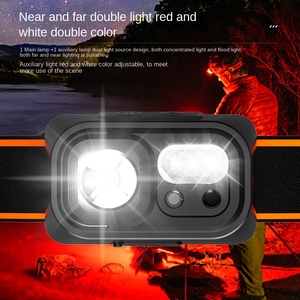 Lampe frontale portable en PVC à LED, <span class=keywords><strong>forte</strong></span> luminosité, longue portée, induction, recharge USB, 2W, pour la course nocturne et la pêche en extérieur - Product Image 4