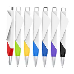 Plastic Promotional Ballpoint Custom Pen with Logo Padding Uv Printing Customized Click Low MOQ & Quick Lead Time Black CN;ZHE