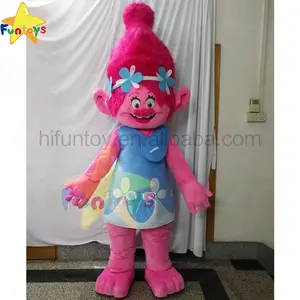 Funtoys-Disfraz de la mascota trol para adultos, vestido elegante de personaje de la rama y la amapola, fiesta de cumpleaños