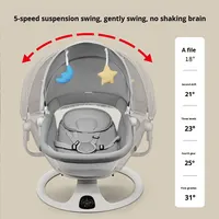 Transfrontalier pour nouveau lit bébé multifonction, chaise berçante électrique, chaise apaisante pour nouveau-né, cadre en métal, capacité de charge de 15 kg