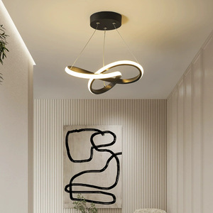 Quan Yu Modern Minimalist Pendant <b>Light</b> Led Aluminum White Chandelier For Corridor Hallway <b>Dining</b> Room - Product Image 3