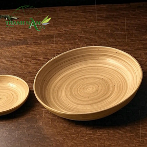 Assiette à manger en bambou classique réutilisable de haute qualité plats alimentaires décoratifs fabriqués à la main du Vietnam - Product Image 6