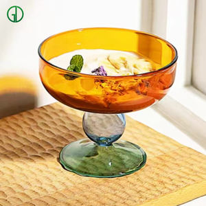 Креативная многоцветная стеклянная чаша в стиле Ins, термостойкая чаша для фруктового салата - Product Image 4