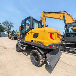 Nouvelle mini-excavatrice hydraulique sur roues de 8 tonnes XE80WG, machine de terrassement, mini-excavatrice de chantier - Product Image 6